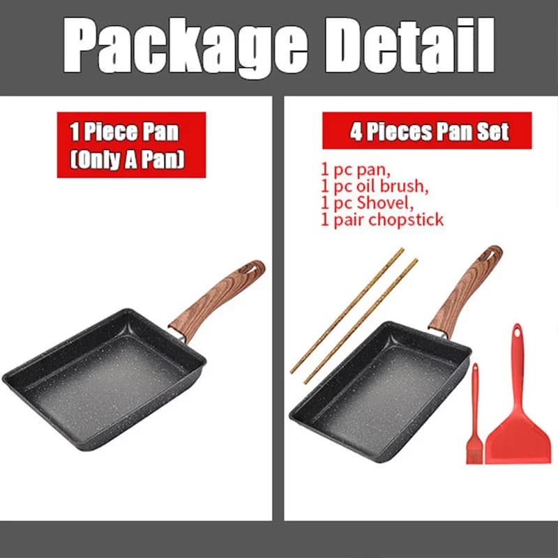 מחבת טמאגויאקי יפנית מלבנית לחביתה בציפוי Non-stick