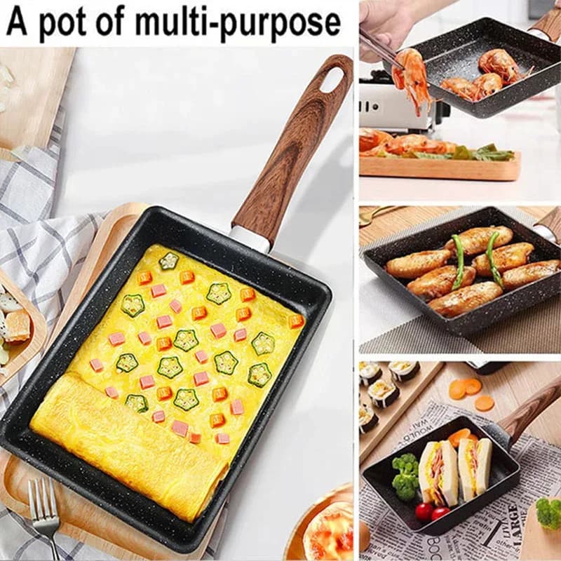 מחבת טמאגויאקי יפנית מלבנית לחביתה בציפוי Non-stick