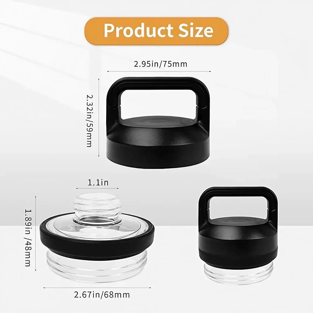 1/2/3 יח' מכסה חלופי Rambler Chug, תואם לדגמי YT בגדלים 18oz, 26oz, 36oz, 64oz